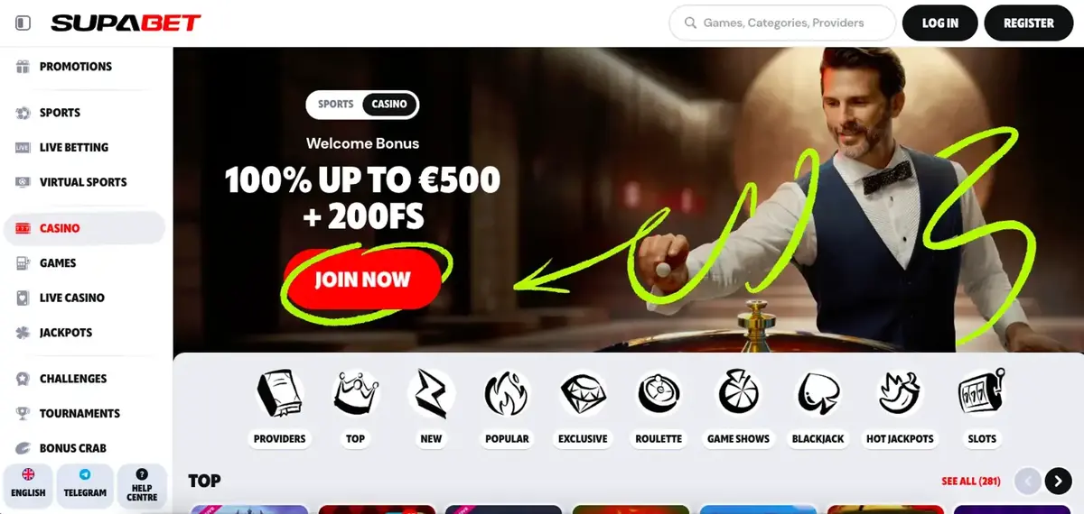 Supabet Képernyőkép 1